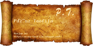 Pósz Teofila névjegykártya